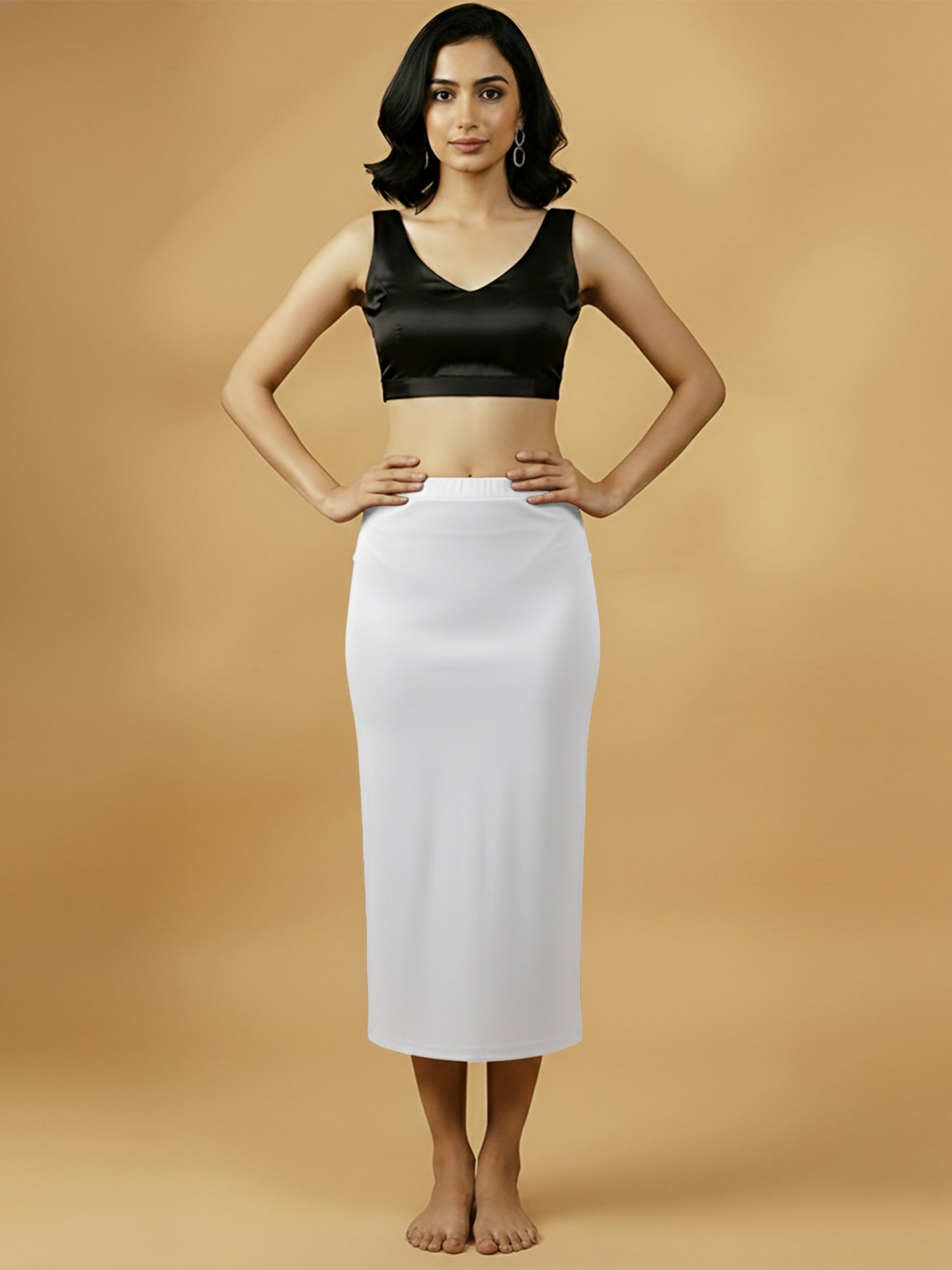 Elegance White Saree Shapewear