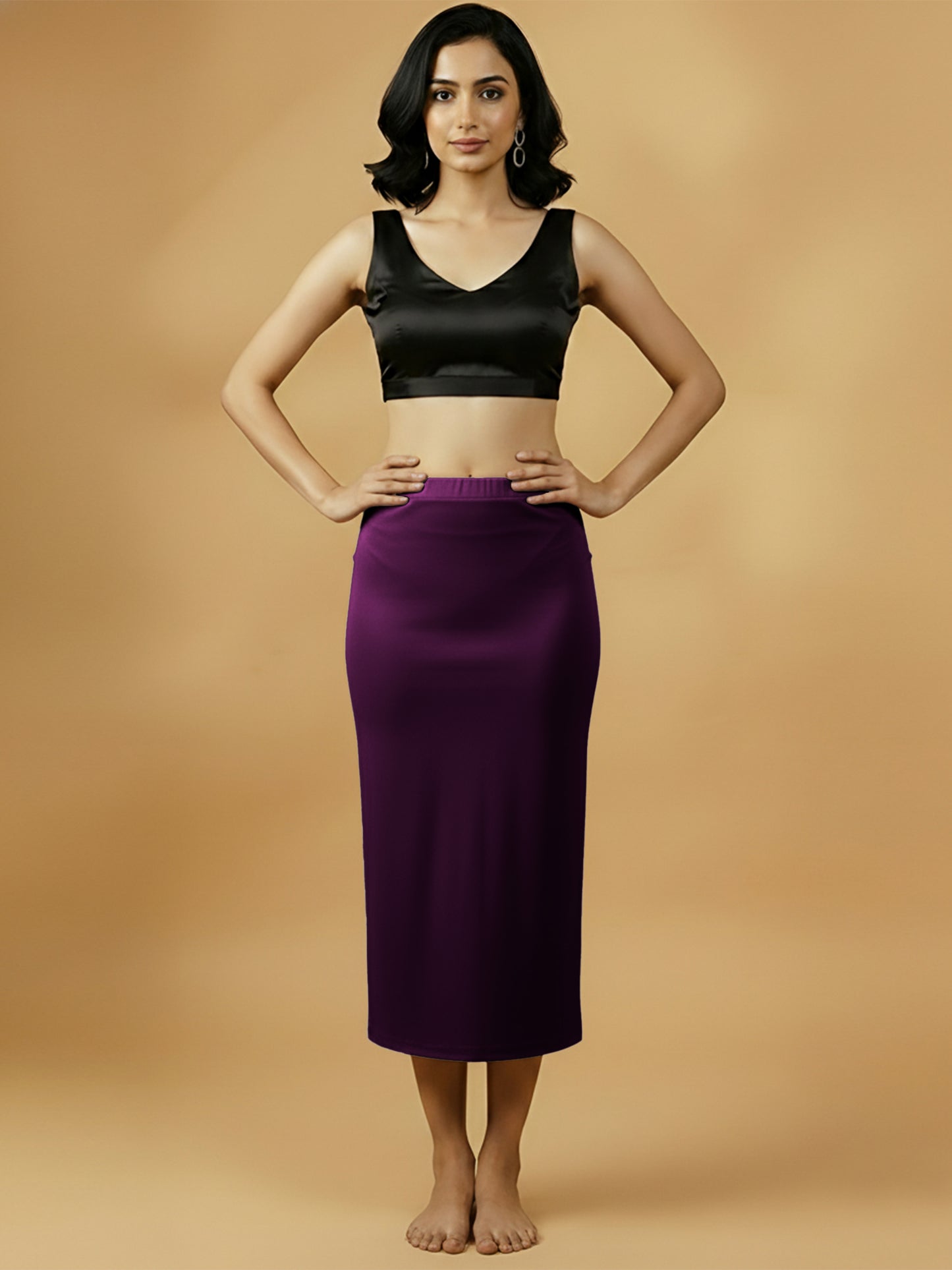 Contour Wine Saree Shapewear