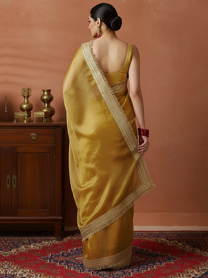 Radiant Luxe Tissue Couture Saree with Blouse Fabric