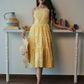 Scintillating Yellow Schiffli Embroidered Pure Cotton Dress