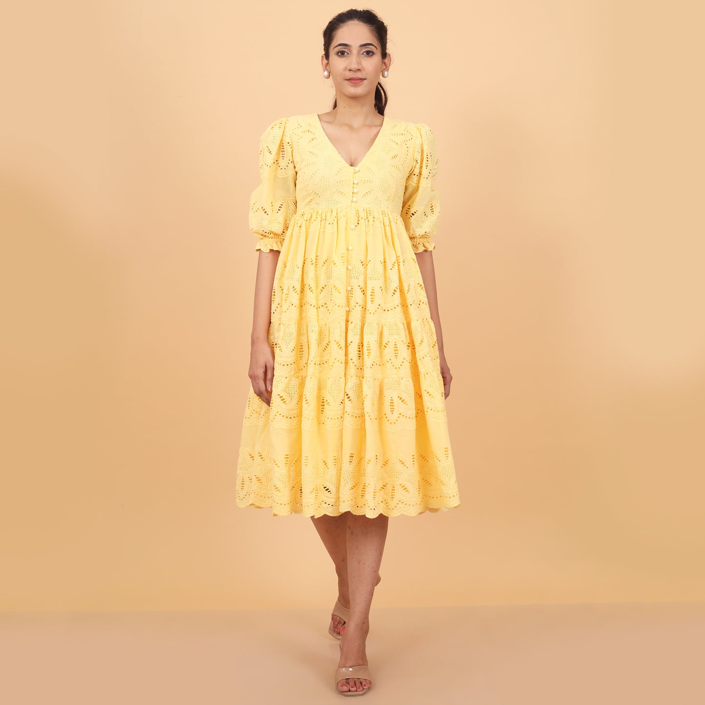 Sunshine Schiffli Cotton Dress