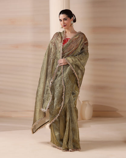 Emerald whisper saree