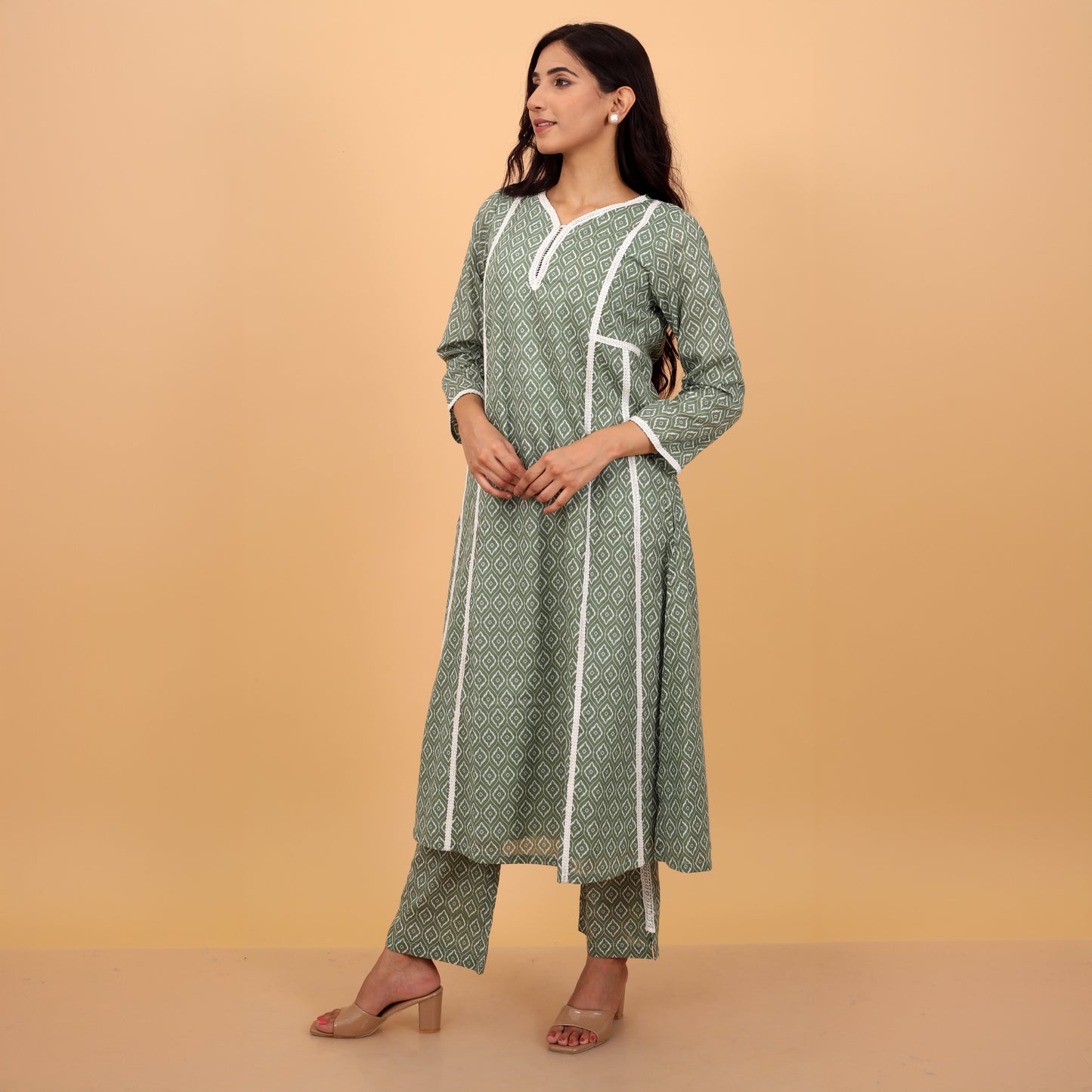 Effortless Ekat Print Cotton Kurta Pant