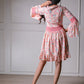 Charismatic Floral Printed A-line Dress with Lace Work