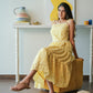 Scintillating Yellow Schiffli Embroidered Pure Cotton Dress
