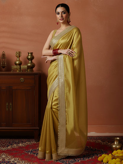 Radiant Luxe Tissue Couture Saree with Blouse Fabric