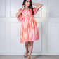 Dawn Pink & Orange Silk Kaftan Style Dress