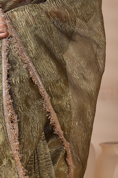 Emerald Whisper Premium Tissue Saree