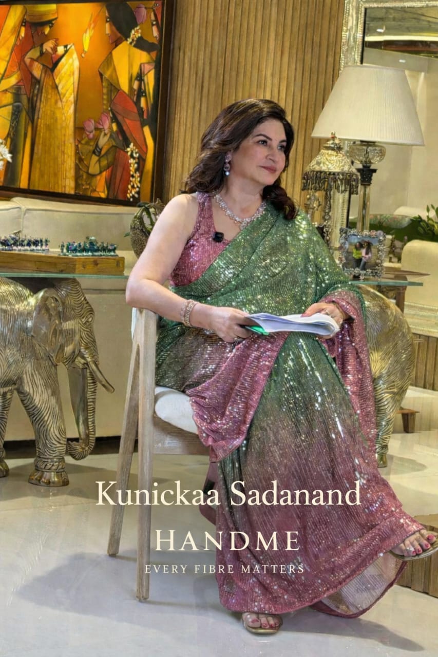 Dazzling Disco Luxe Ombre Sequin Cocktail Saree