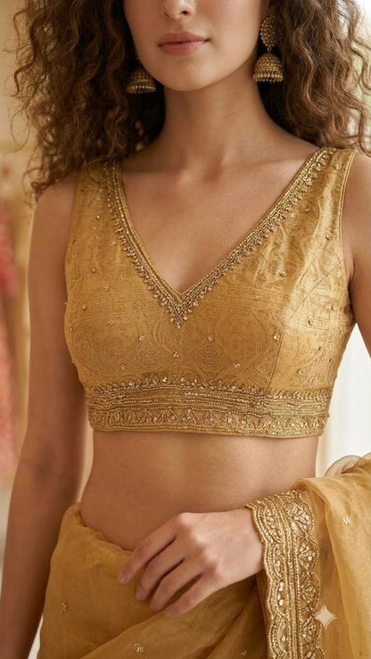 Royal Radiance Heavy Embroidered Saree with Embroidered Blouse Fabric