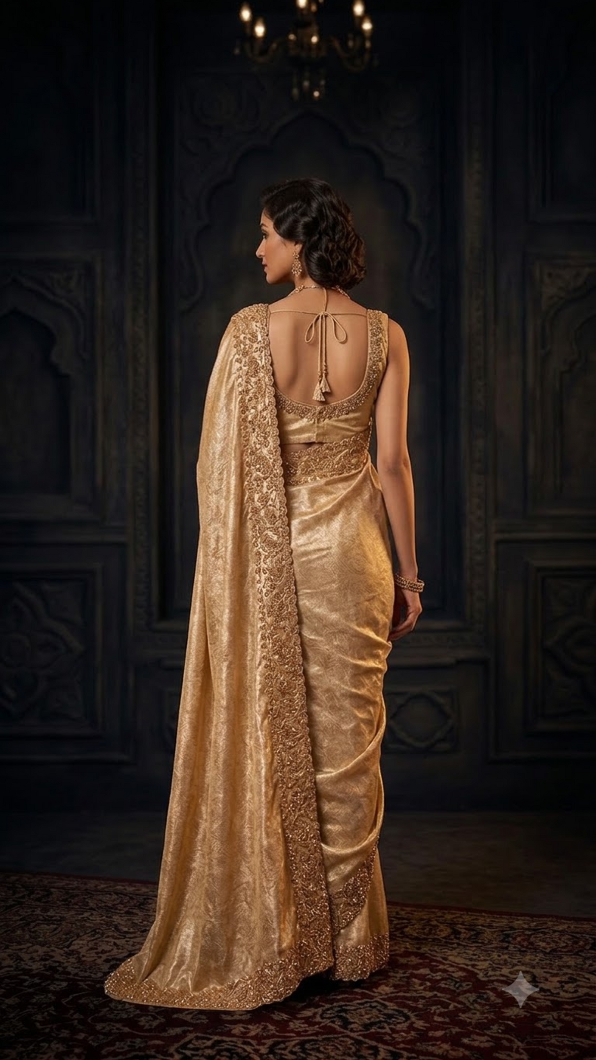 Heritage Luxe Banarasi Hand-Embroidered Silk Saree