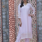 Pink Embroidered Lace Suit (Set of 3)