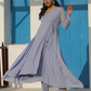 Mina Powder Blue Flared Angrakha Kurta with Inner