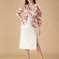 Floral Embroidered Jacket & Top with Skirt (Set of 3)