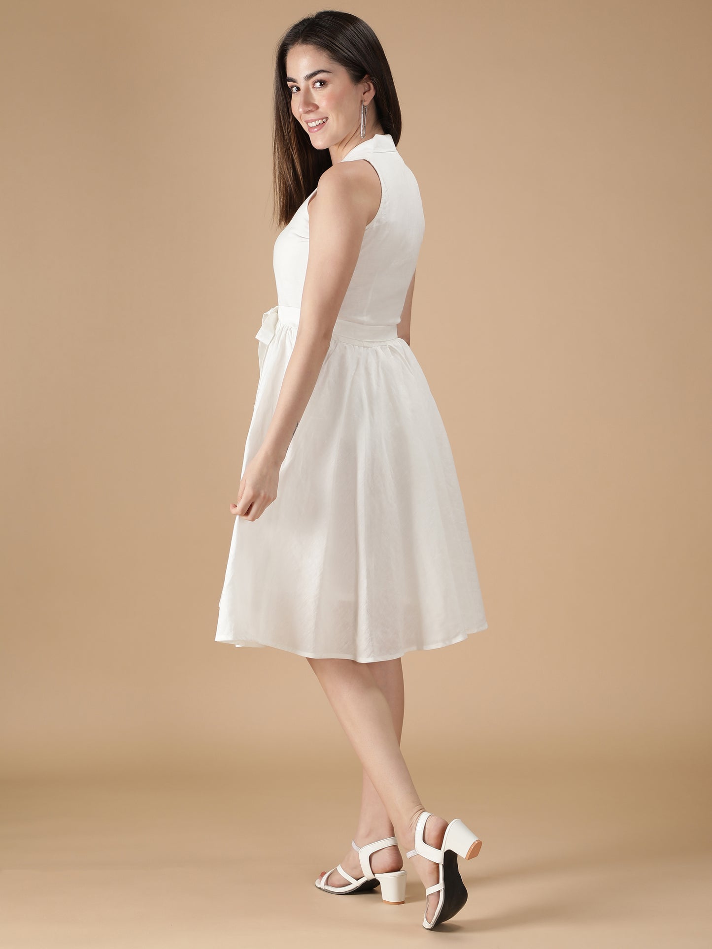 Spring Shoots Linen Dress