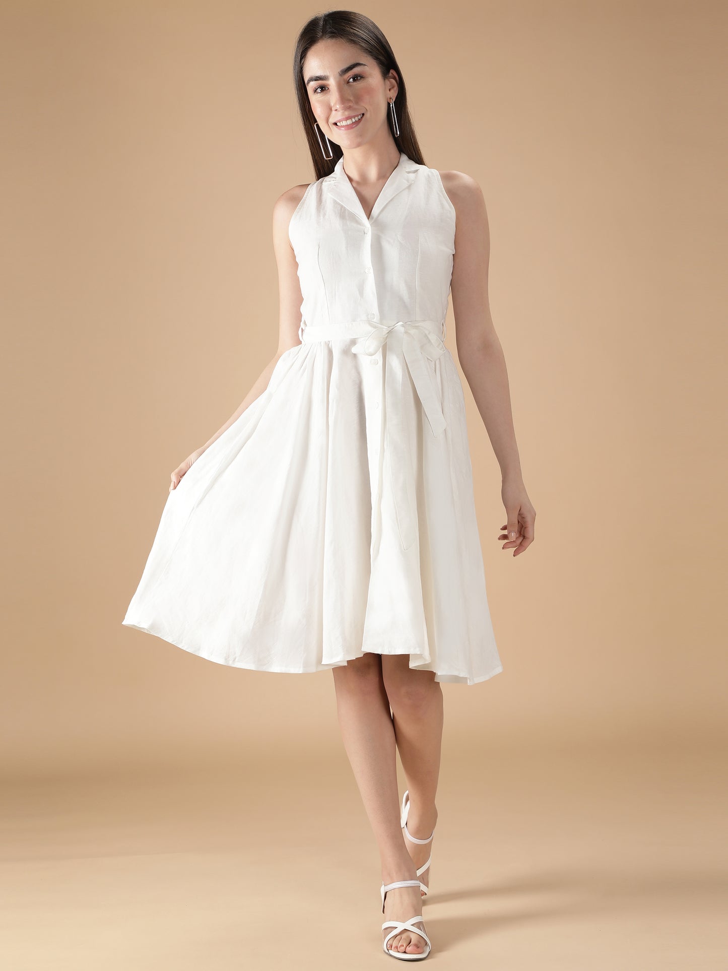 Spring Shoots Linen Dress