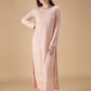 Straight Heavy Embroidered Peach Suit