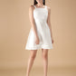 White Casual Linen Dress