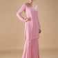 Women Pink Kurta Sharara Set