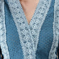 Blue Lace Embroidered Kurta and Pant (with Inner)