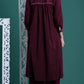 Sumptuous Wine Kurta with Cotton Pants