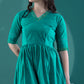 Enchanting Green Schiffli Kurta Dress