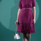 Appealing Magenta Dress with Lace Detailing