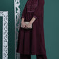 Sumptuous Wine Kurta with Cotton Pants
