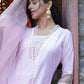 Pink Double Layered Pure Silk Suit Set