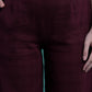 Sumptuous Wine Kurta with Cotton Pants