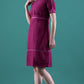 Appealing Magenta Dress with Lace Detailing