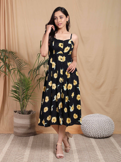 Black Sunflower Casual Dress