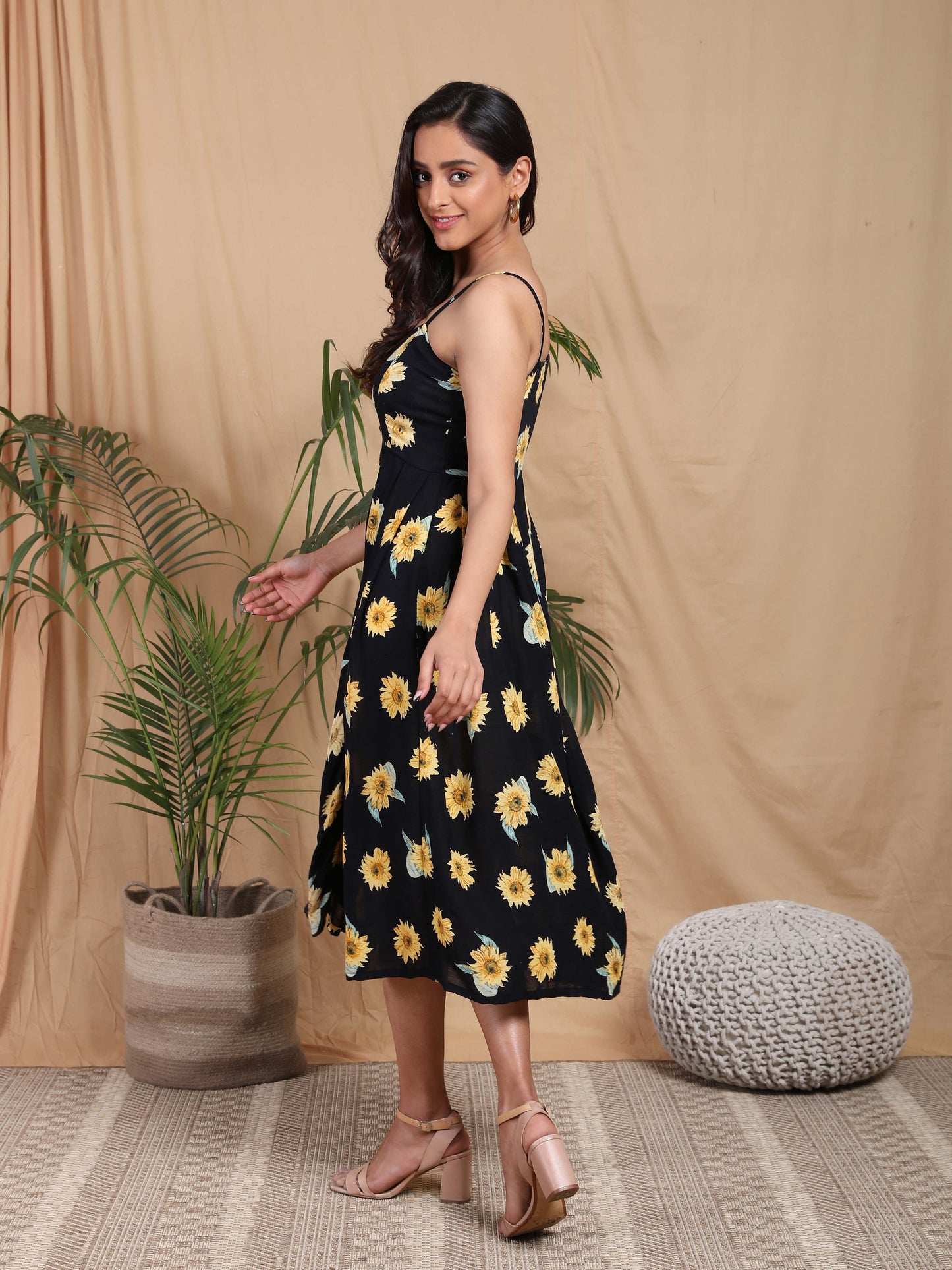 Black Sunflower Casual Dress