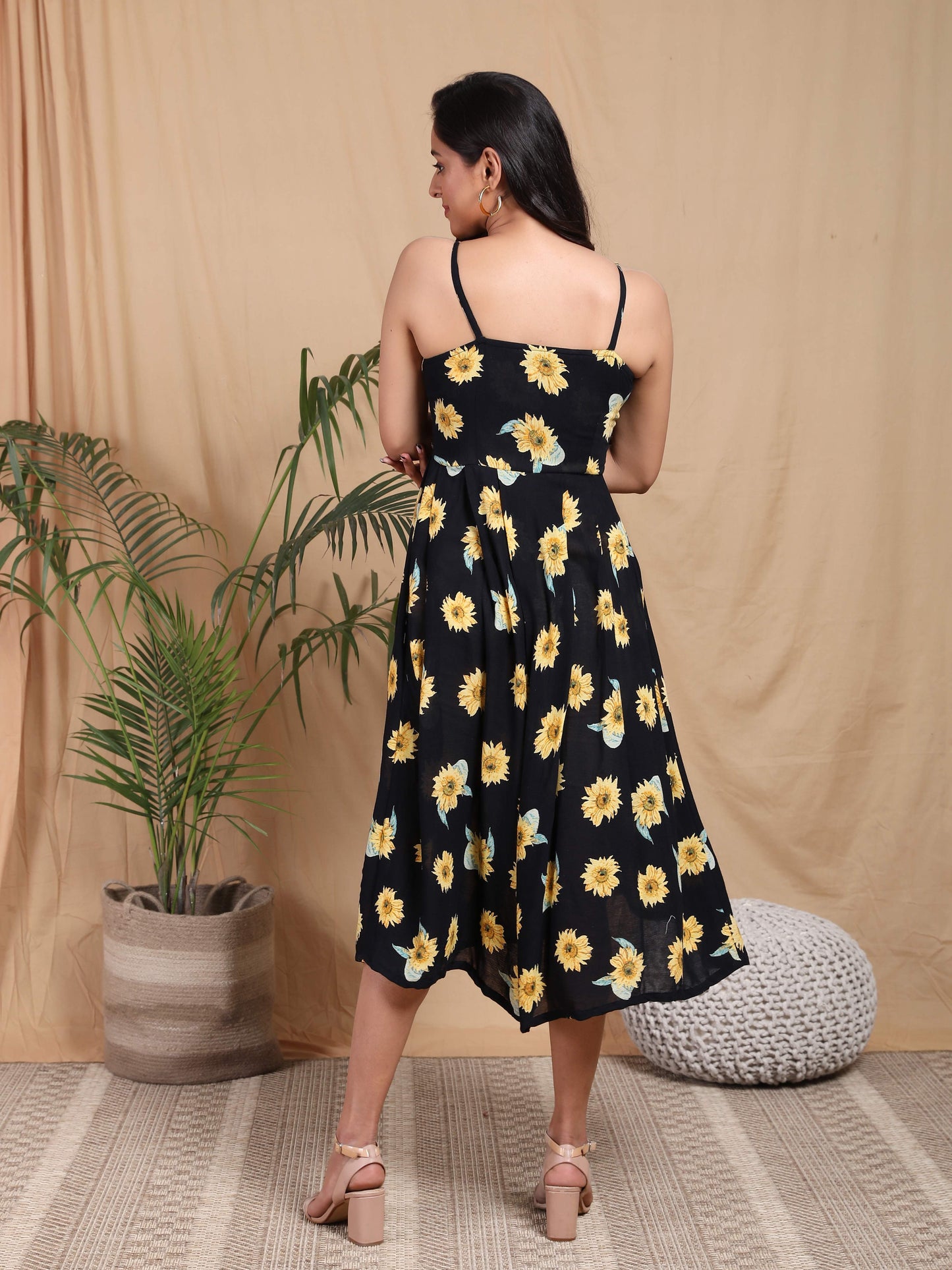 Black Sunflower Casual Dress