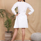 Pure Linen Wrap-around Dress