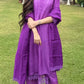 Elegant Purple Silk Suit (Set of 4)