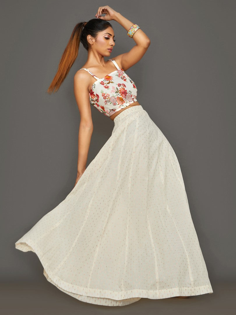 Heavy long skirt 2024 and crop top