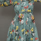 Cyan Maiden Cotton Silk Anarkali Set (With Dupatta)