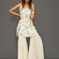 Golden Embroidered Sharara Set